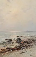 Weite Küstenlandschaft by Wilhelm von Gegerfelt, oil on canvas, sold Sep 2014