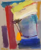 Abstrakte Komposition by Wilhelm Drach, 1987, oil on canvas, sold Sep 2014