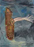 Arm hinterem Baum by Walter Dahn, 1982, oil on canvas, sold Sep 2014