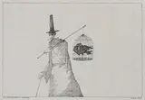 Ein sonderbarer Mensch by Paul Flora, 2003, ink, sold Sep 2014