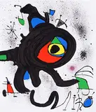 Oeuvre gravé original by Joan Miró, 1973, color lithograph, offered Sep 2014
