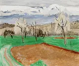 Printemps by Hans Berger, oil on canvas, sold Sep 2014