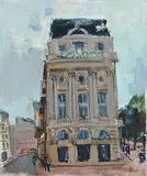 Paris, Theatre de la Renaissance, 1977 by Rudolf Zender, oil on canvas, offered Sep 2014