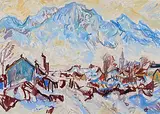Sonniger Wintertag, 1961 by Karl Hosch, oil on canvas, sold Sep 2014