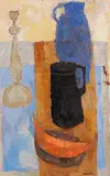 Nature morte à la tranche de melon", 1965 by Charles Monnier, oil on canvas, sold Sep 2014