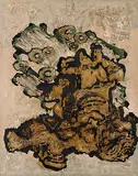Drachenstein mit Blumen, 1974 by Margaretha Dubach, oil on canvas, offered Sep 2014