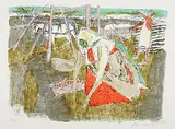 Bei der Ernte by Alois Carigiet, 1964, color lithograph, sold Sep 2014