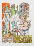 Die Mädchen vom Ballett by Alois Carigiet, 1974, color lithograph, sold Sep 2014