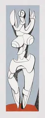 Figur by Max von Moos, 1968, gouache, sold Sep 2014