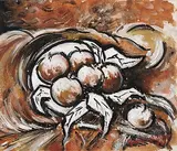 Stillleben mit Äpfeln by Andreas Walser, 1928, mixed media, sold Sep 2014
