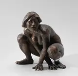 Hockender Frauenakt by Rolf Brem, bronze, sold Sep 2014