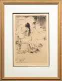 Untitled by Louis Legrand, etching, sold Feb 2024