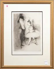 Untitled by Louis Legrand, etching and aquatint on laid Arches Paper, sold Feb 2024