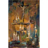 Untitled (Crucifix) by Romeo Tabuena, oil on board, sold Mar 2024