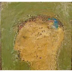 Head #3 by Fred Martin, 1963, encaustic on board, sold Mar 2024