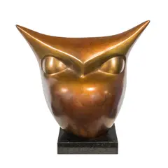 Owl by Beniamino Bufano, bronze sculpture, sold Mar 2024