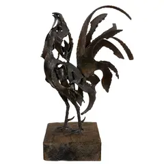 Untitled by Pedro Cervantes, bronze sculpture on wood base, sold Mar 2024