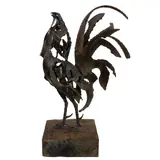 Untitled by Pedro Cervantes, bronze sculpture on wood base, sold Mar 2024