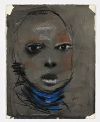 Portrait I by Nelson Makamo, watercolour, sold May 2026