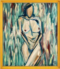 Untitled (Nude Figure) by Tran Luu Hau, 1995, Oil on Canvas, sold Jun 2025