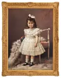 Portrait of a Young Girl by Giuseppe Bravi, Oil on Canvas, sold Jun 2025