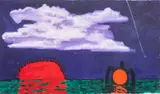 Surrealist Ocean Scene by Domenick Capobianco, Oil on Canvas, sold Jun 2025