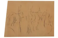 Untitled by Hans van Hoek, charcoal on paper, offered Jun 2022
