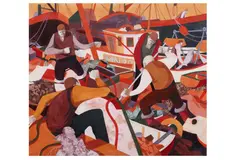 Untitled by George Large, watercolour, offered Jun 2022