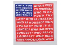Untitled by Barbara Kruger, screenprint, offered Jun 2022