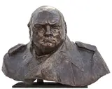 A monumental bronze bust of Sir Winston Churchill by Ivor Roberts-Jones, bronze, offered Jul 2019