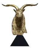 The man who would be King Gold Leaf and bronze on a trapezoid steel base 77cm high overall, 74cm wide, 32cm deep On view at: The Sculpture Park by Alex Davies, bronze, offered Jul 2019