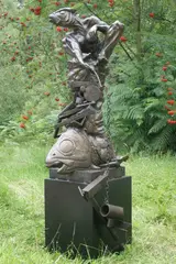 Siren by Frank Edmunds, Bronze and Steel, offered Jul 2019