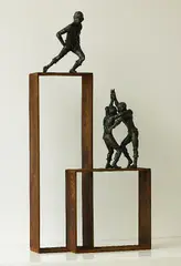 Lost in Tango Bronze on Corten Steel Frame, Edition of 75 67cm high, 33cm wide, 12cm deep On view at: The Sculpture Park by Jacques Vanroose, Bronze on Corten Steel Frame, Edition of, offered Jul 2019