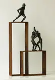 Lost in Tango Bronze on Corten Steel Frame, Edition of 75 67cm high, 33cm wide, 12cm deep On view at: The Sculpture Park by Jacques Vanroose, Bronze on Corten Steel Frame, Edition of, offered Jul 2019