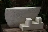 Ship in Harbour Portland Stone, Unique 45.5cm high, 83cm wide, 39.5cm deep On view at: The Sculpture Park by Richard Lawrence, Stone, Unique, offered Jul 2019