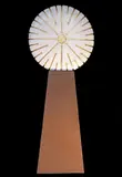 Atman I Marble and gold leaf; unique 200cm high, 70cm wide On view at: The Sculpture Park by Jonathan Loxley, Marble and gold leaf; unique, offered Jul 2019