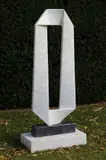 Band III Portugese White Marble; unique 200cm high, 60cm wide, 14cm deep On view at: The Sculpture Park by Jonathan Loxley, Marble; unique, offered Jul 2019