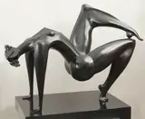 Acrobat Bronze on a Marble Base, edition of six 38cm high, 47cm wide, 38cm high excluding base On view at: The Sculpture Park by Isaac Kahn, Bronze on a Marble Base, edition of six, sold Jul 2019