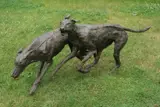 Running Dogs Patinated bronze Signed and numbered edition 5 of 6, 170cm wide On view at: The Sculpture Park by Marjan Wouda, Patinated bronze, offered Jul 2019