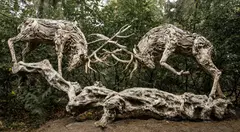 Rutting Stags by James Doran-Webb, sculpture, offered Jul 2019