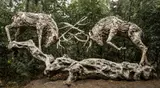 Rutting Stags by James Doran-Webb, sculpture, offered Jul 2019