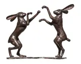 Boxing Hares by David Meredith, Bronze The pair, sold Jul 2019