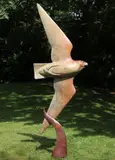 Peregrine Patinated bronze Signed and Numbered 2 of 8 183cm high, 64cm wide On view at: The Sculpture Park by David Meredith, Patinated bronze, sold Jul 2019