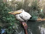 Pelican Painted stoneware; unique Approximately 60cm high, 100cm wide, 60cm deep On view at: The Sculpture Park by Brendan Hesmondhalgh, sculpture, offered Jul 2019
