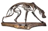 Wire Dog Steel, mounted to a wood base 81cm high, 160cm wide, 62cm deep On view at: The Sculpture Park by Mislav Katalinic, Steel, mounted to a wood base, offered Jul 2019