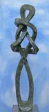 What-A-Knot Opalstone 199cm high overall including marble plinth, 51cm wide On view at: The Sculpture Park by Victor Matafi, sculpture, sold Jul 2019