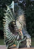 Fanned By Currents III Polychrome glazed stoneware; unique 82 cm high, 52 cm wide On view at: The Sculpture Park by Ben Nicolas, sculpture, offered Jul 2019