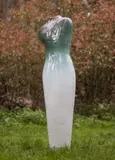 Green and White Dress Glazed stoneware; unique 151cm high, 40cm wide, 28cm deep On view at: The Sculpture Park by Andrew Flint, sculpture, sold Jul 2019