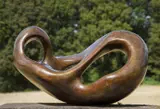Reclining Figure Bronze with mid brown patina 46cm high, 80cm wide, 52cm deep On view at: The Sculpture Park by Dick Budden, Bronze with mid brown patina, offered Jul 2019