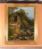Sawmill on the bank of a river by Joseph Paul Pettit, 1863, Oil on canvas, offered May 2019